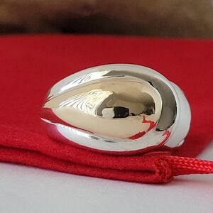 ❤️925 Size 7 Beautiful Sterling Silver and 14k Solid Gold Dome Ring! 👌🎁